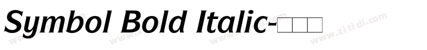 Symbol Bold Italic字体转换